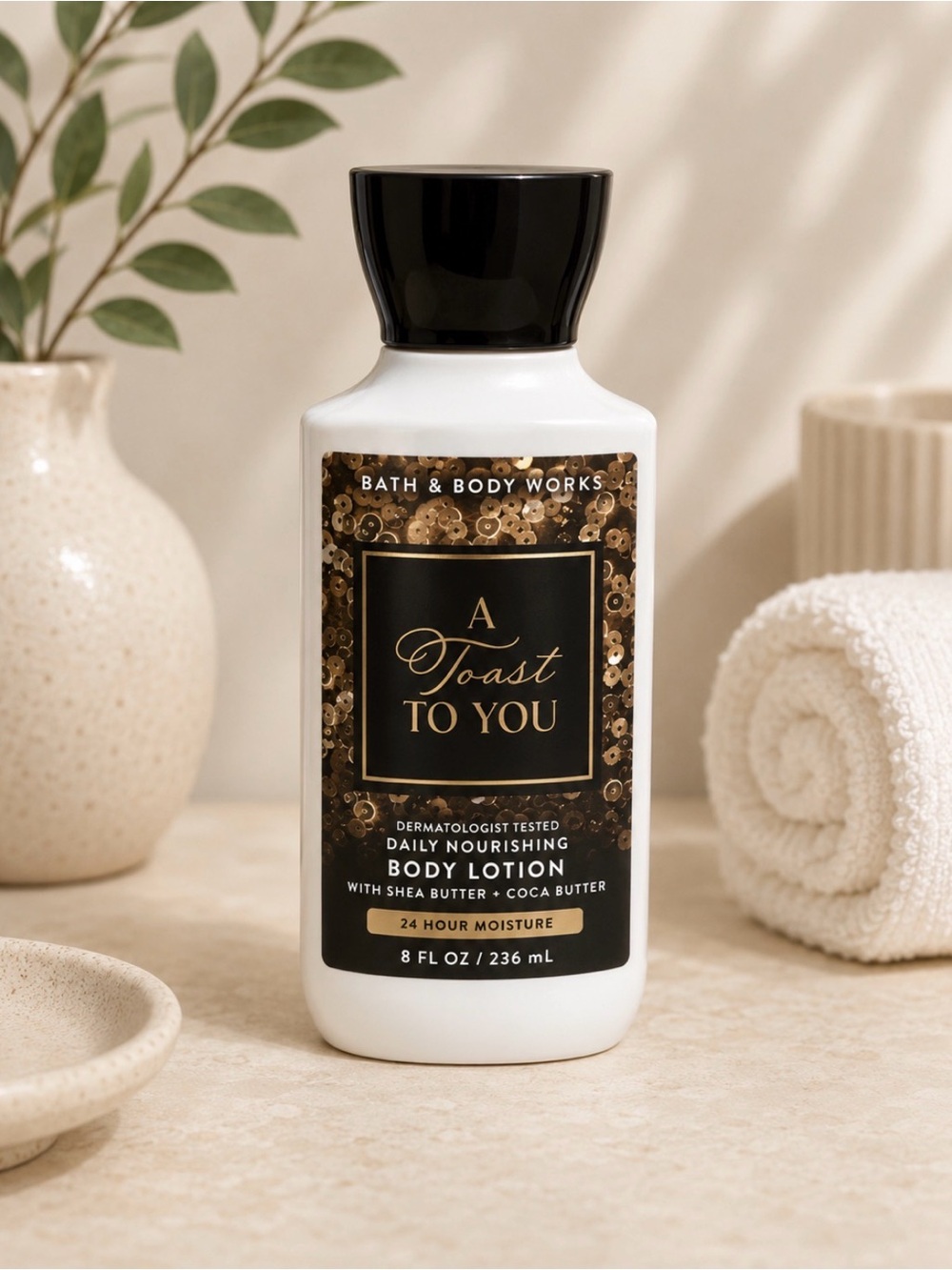 Bath & Body Works A Toast To You Body Lotion - White & Black